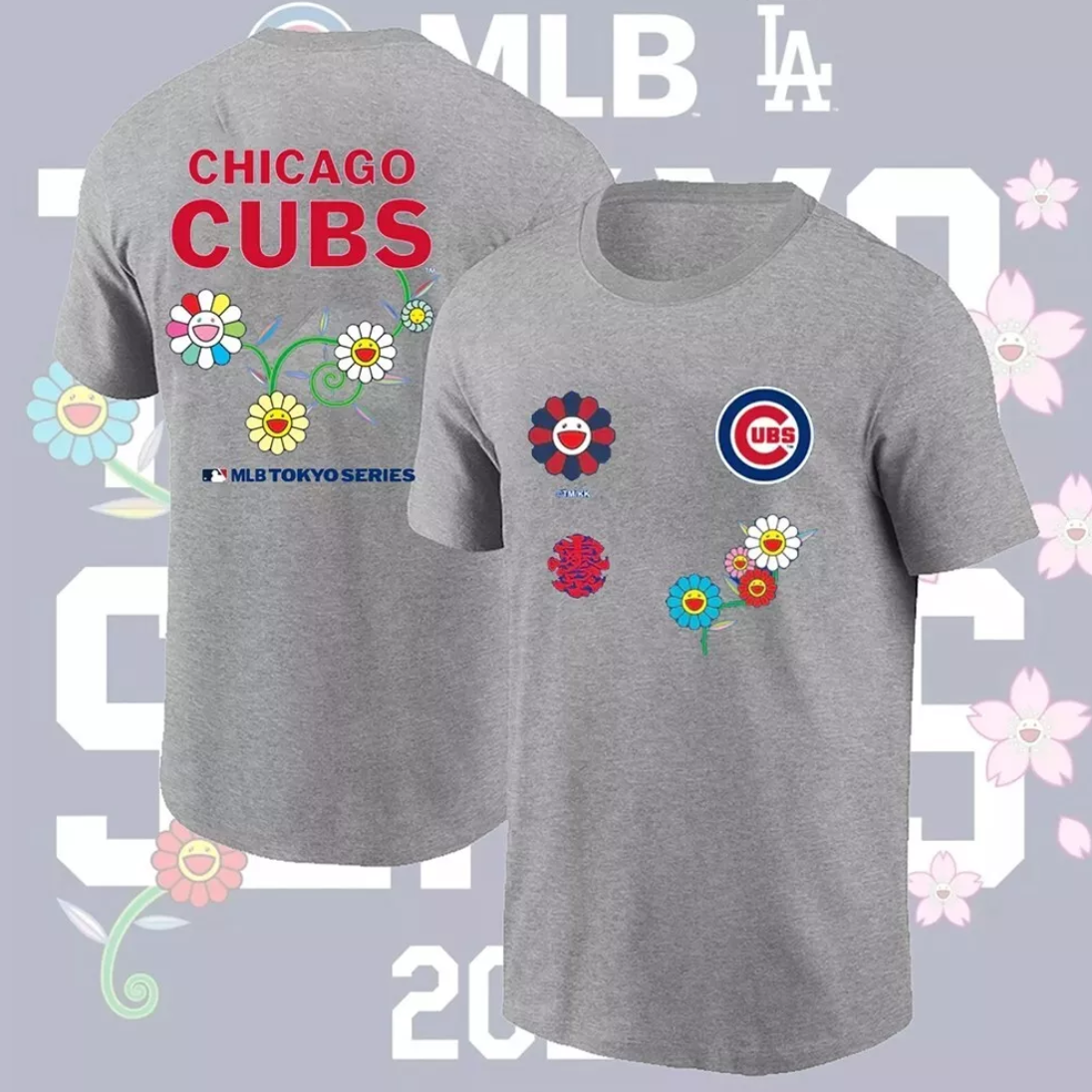 Men Chicago Cubs blank grey 2025 MLB T shirts style 2->mlb t-shirts->Sports Accessory